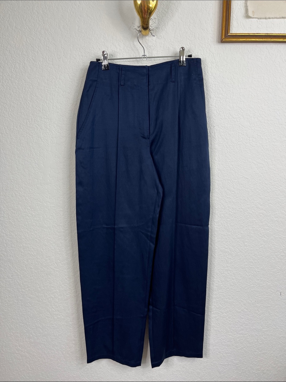 Ulla Johnson Polina Pants in Midnight Pleated Pintucked Pocket Trousers